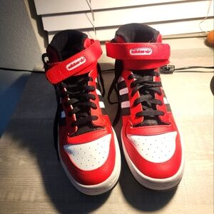 Adidas Originals Red Black Hi Top sneakers size 9